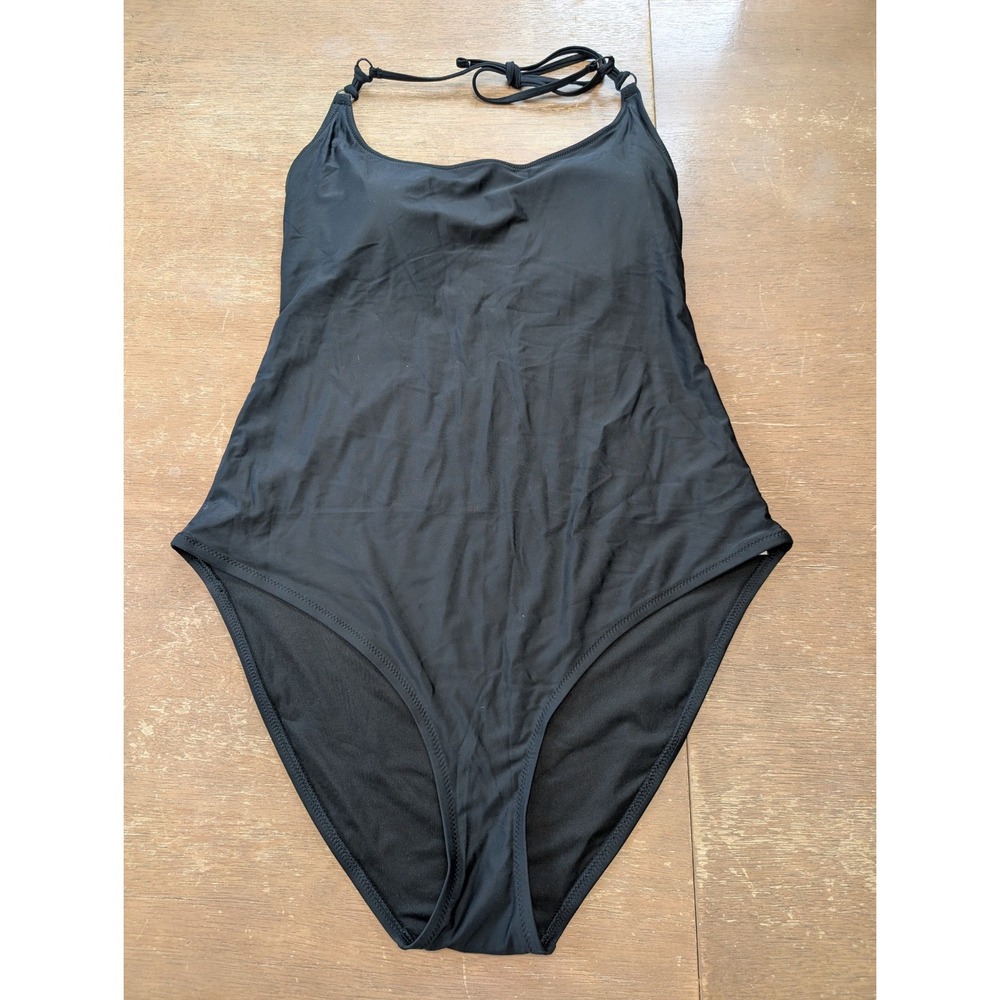 Aerie Real Good Black Scoop Neck One Piece Swimsuit XL NWT classic modest